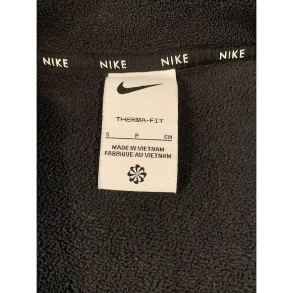 Nike One Women's Therma-FIT Oversized 1/2-Zip Fleece Top Small Black Velour - Picture 5 of 8